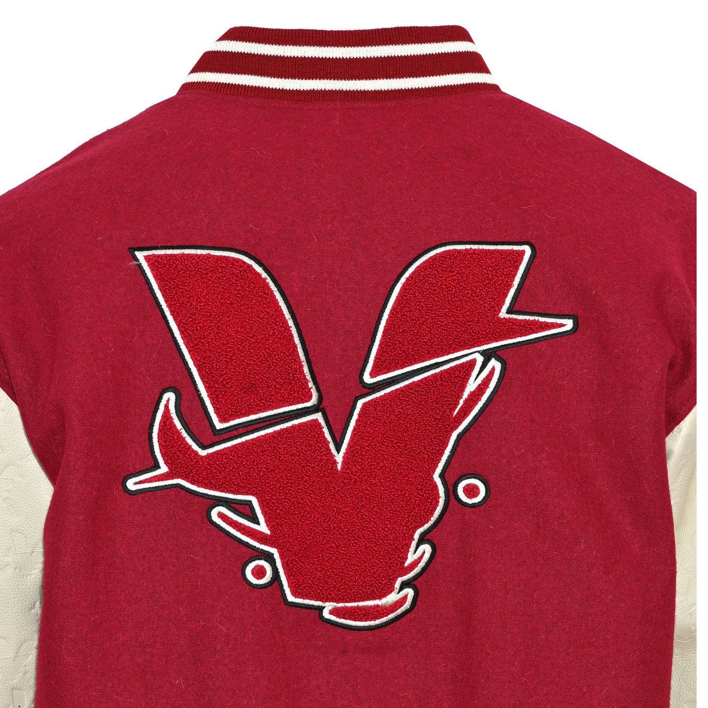 CADEN VARSITY JACKET - ROUGE