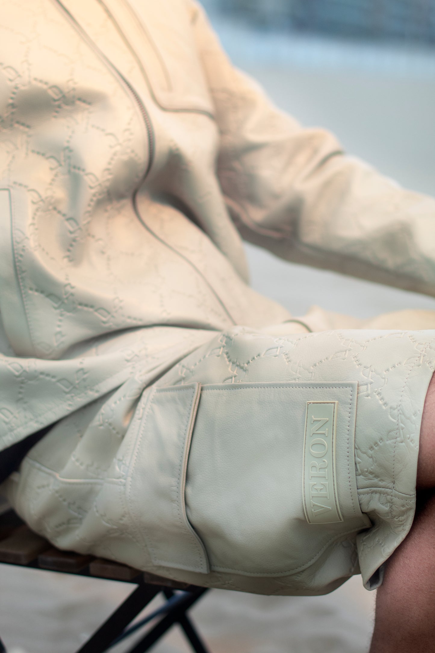 BRAYAN short en cuir