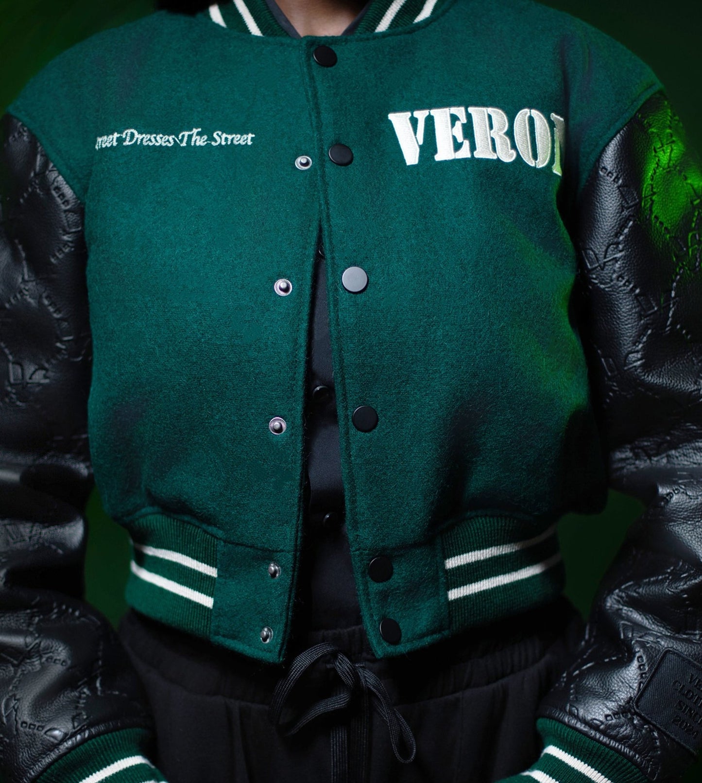 CADEN VARSITY - veste courte  - vert